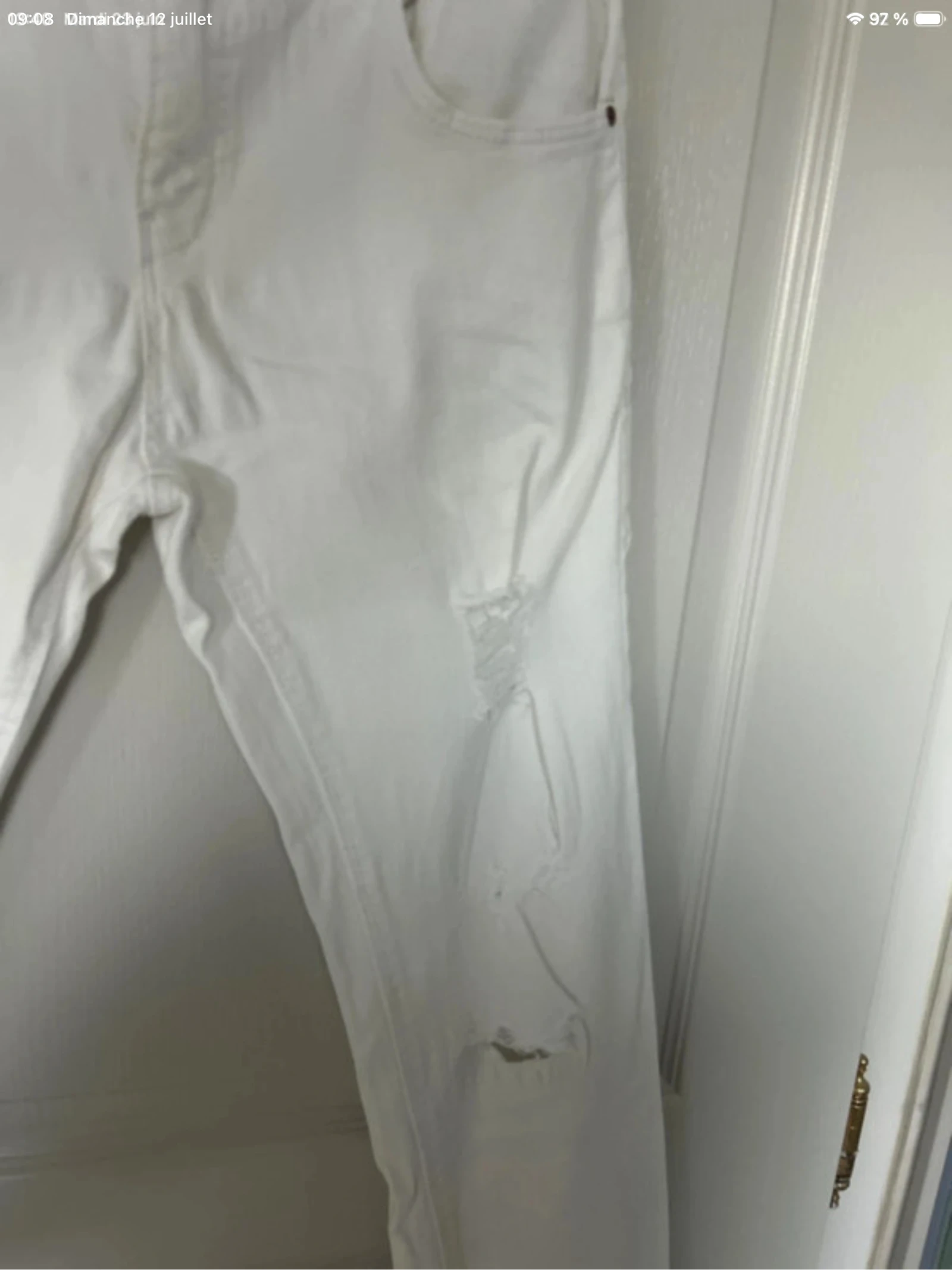 Jeans blanc agujereado de origen Denim Co.💕💕 – photo 4